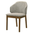 Oleia Chenille/Walnut Side Chair (Set of 2) - Ornate Home
