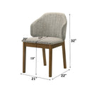 Oleia Chenille/Walnut Side Chair (Set of 2) - Ornate Home
