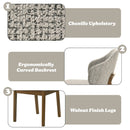 Oleia Chenille/Walnut Side Chair (Set of 2) - Ornate Home