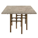 Oleia Engineered Natural Marble Top/Walnut Dining Table - Ornate Home