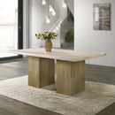 Olinda Natrual Dining Table w/Natrual Marble Top - Ornate Home