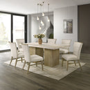 Olinda Natrual Dining Table w/Natrual Marble Top - Ornate Home