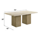 Olinda Natrual Dining Table w/Natrual Marble Top - Ornate Home