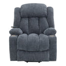 Omarion Blue Power Recliner w/ Lift, Heating & Massage - Ornate Home