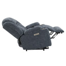 Omarion Blue Power Recliner w/ Lift, Heating & Massage - Ornate Home