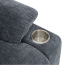 Omarion Blue Power Recliner w/ Lift, Heating & Massage - Ornate Home