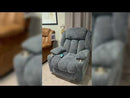 Omarion Blue Power Recliner w/ Lift, Heating & Massage - Ornate Home