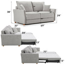 Oran Gray Chenille Sofa w/Sleeper - Ornate Home
