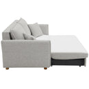 Oran Gray Chenille Sofa w/Sleeper - Ornate Home