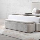 Orane Gray Bench w/Storage - Ornate Home