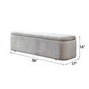 Orane Gray Bench w/Storage - Ornate Home