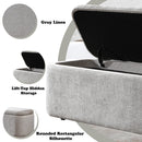 Orane Gray Bench w/Storage - Ornate Home