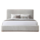 Orane Gray Fabric Upholstered Queen Bed - Ornate Home
