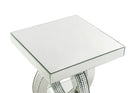 Ornat Mirrored/Faux Diamonds End Table - Ornate Home