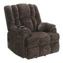 Pacay Brown Power Recliner w/ Lift, Heating & Massage - Ornate Home