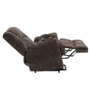 Pacay Brown Power Recliner w/ Lift, Heating & Massage - Ornate Home