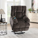 Pacay Brown Power Recliner w/ Lift, Heating & Massage - Ornate Home