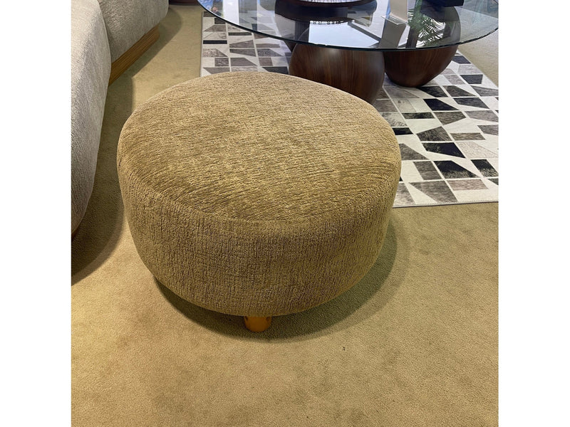 Palermo Mocha Round Ottoman - Ornate Home