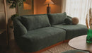 Palermo Teal Curved 2-piece Sectional Sofa - Ornate Home