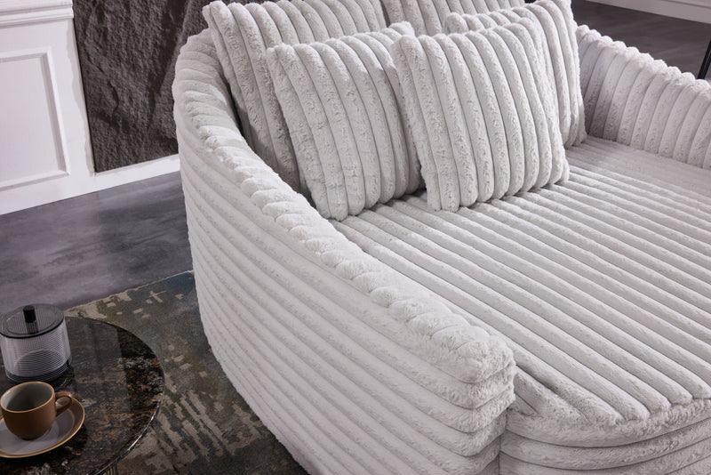 Pasadena Fog Oversized Chaise Lounge - Ornate Home