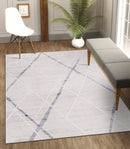 Pastoral Blue/Beige Woven Non-Slip Indoor Area Rug - Ornate Home