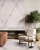 Pastoral Blue/Beige Woven Non-Slip Indoor Area Rug - Ornate Home