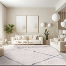 Pastoral Blue/Beige Woven Non-Slip Indoor Area Rug - Ornate Home