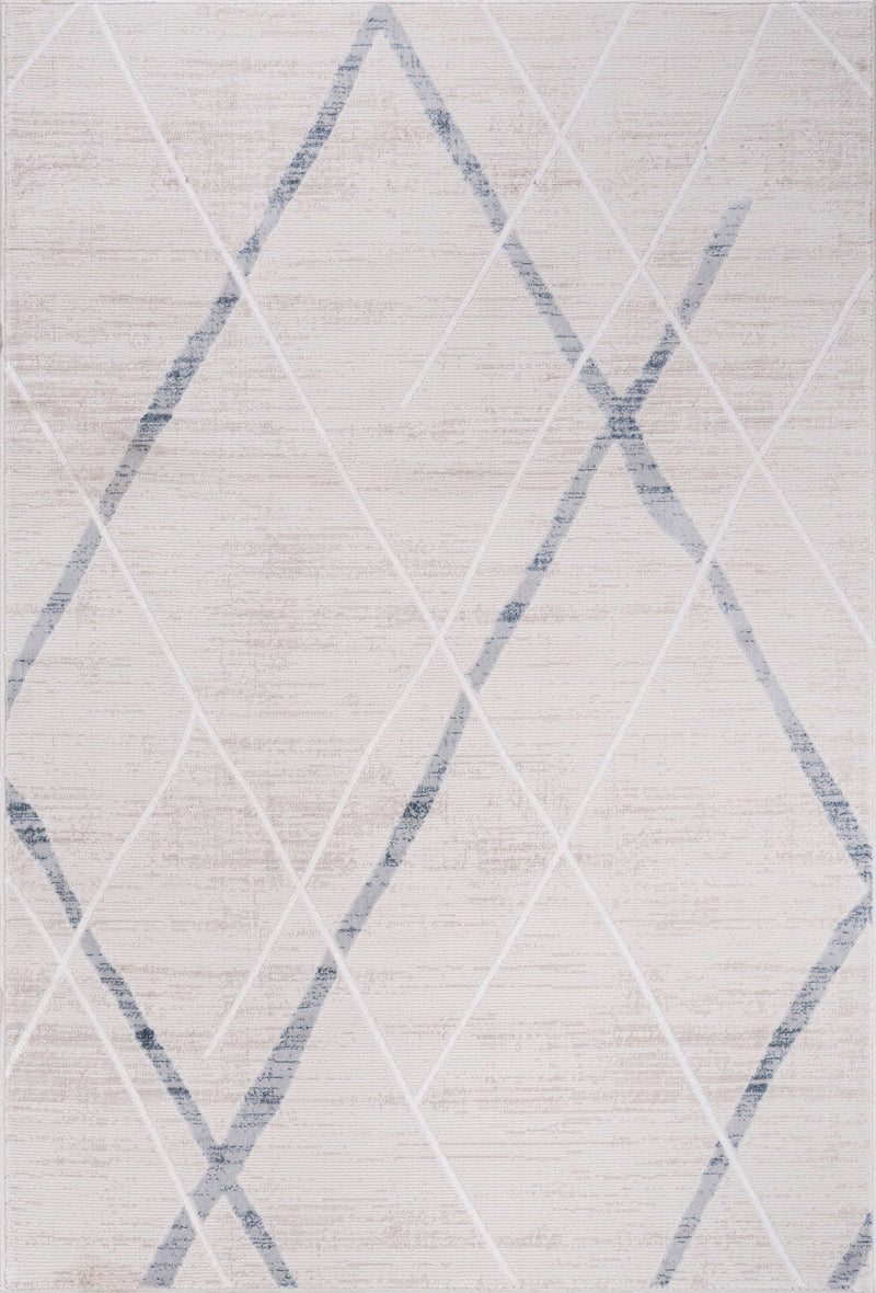 Pastoral Blue/Beige Woven Non-Slip Indoor Area Rug - Ornate Home