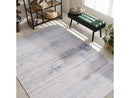 Pastoral White/Blue Woven Non-Slip Indoor Area Rug - Ornate Home