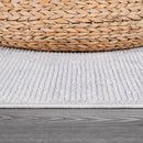 Pastoral White/Blue Woven Non-Slip Indoor Area Rug - Ornate Home