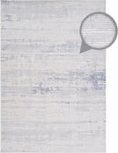 Pastoral White/Blue Woven Non-Slip Indoor Area Rug - Ornate Home