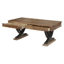 Pellio Antique Oak/Black Coffee Table - Ornate Home