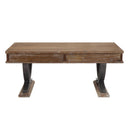 Pellio Antique Oak/Black Coffee Table - Ornate Home