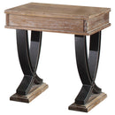 Pellio Antique Oak/Black End Table - Ornate Home