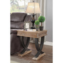 Pellio Antique Oak/Black End Table - Ornate Home