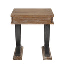 Pellio Antique Oak/Black End Table - Ornate Home