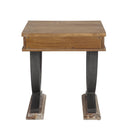 Pellio Antique Oak/Black End Table - Ornate Home