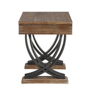 Pellio Antique Oak/Black End Table - Ornate Home