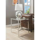Petunia Mirrored/Chrome End Table - Ornate Home