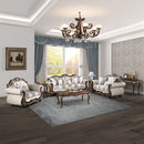 Pierce Beige & Cherry Loveseat W/3 Pillows - Ornate Home