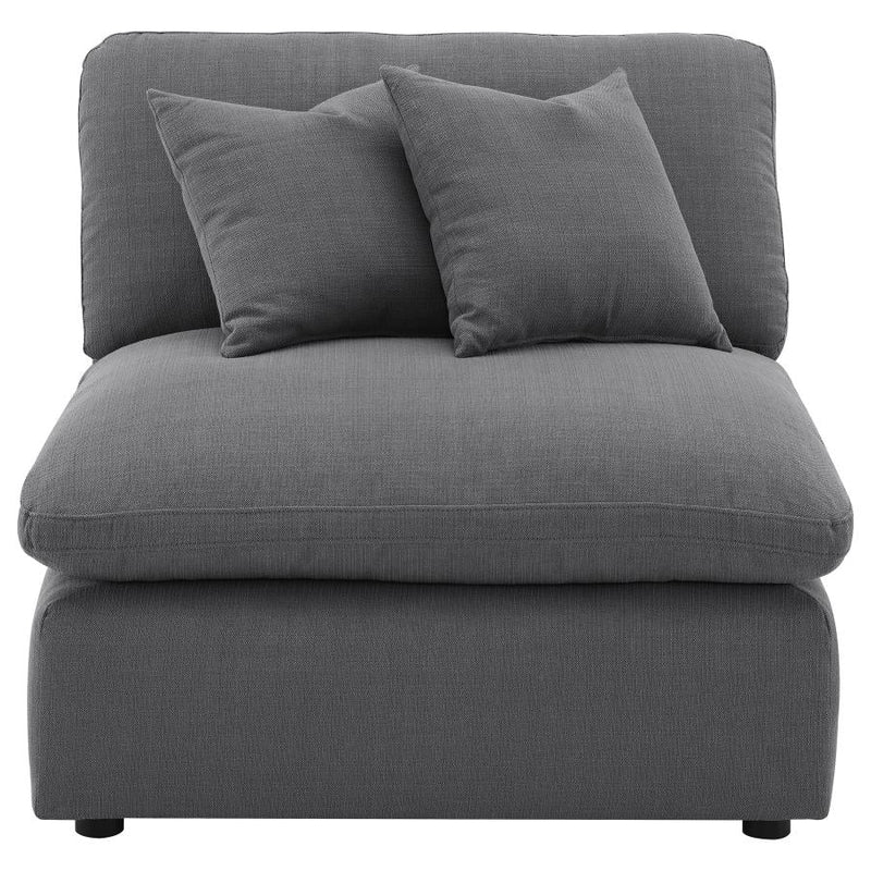 Pluma Charcoal Fabric Modular Sectional Pre-Sets - Ornate Home