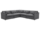 Pluma Charcoal Fabric Modular Sectional Pre-Sets - Ornate Home