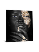 Pondering Gold Tempered Glass w / Foil Wall Art - Ornate Home