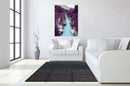 Purple Trees in Canyon Tempered Glass w / Foil Wall Art - Ornate Home
