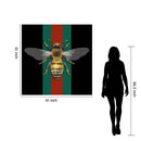 Queen Bee Tempered Glass w / Foil Wall Art - Ornate Home