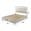 Ramondi Antique White Eastern King Bed - Ornate Home