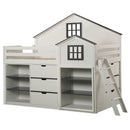 Ratana Gray & White Cabinet - Ornate Home
