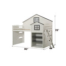 Ratana Gray & White Loft Bed - Ornate Home