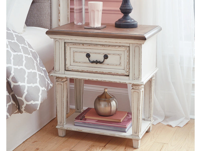 Realyn Nightstand w/ One Drawer - Ornate Home