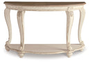 Realyn White/Brown Sofa Table - Ornate Home